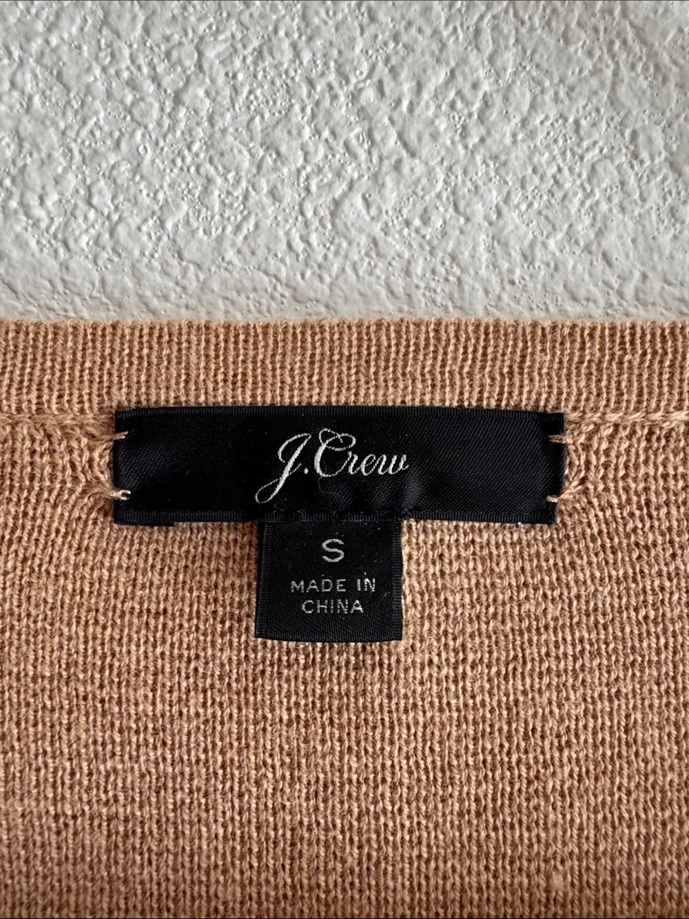 J. Crew Open-Front Camel Knit Women’s Sweater Coat